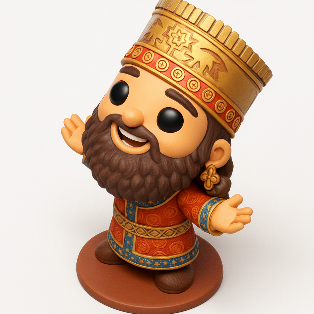 face anatomy 3d model-create 3d face model from photo_Majestic King Figurine: Ancient Empire Charm
