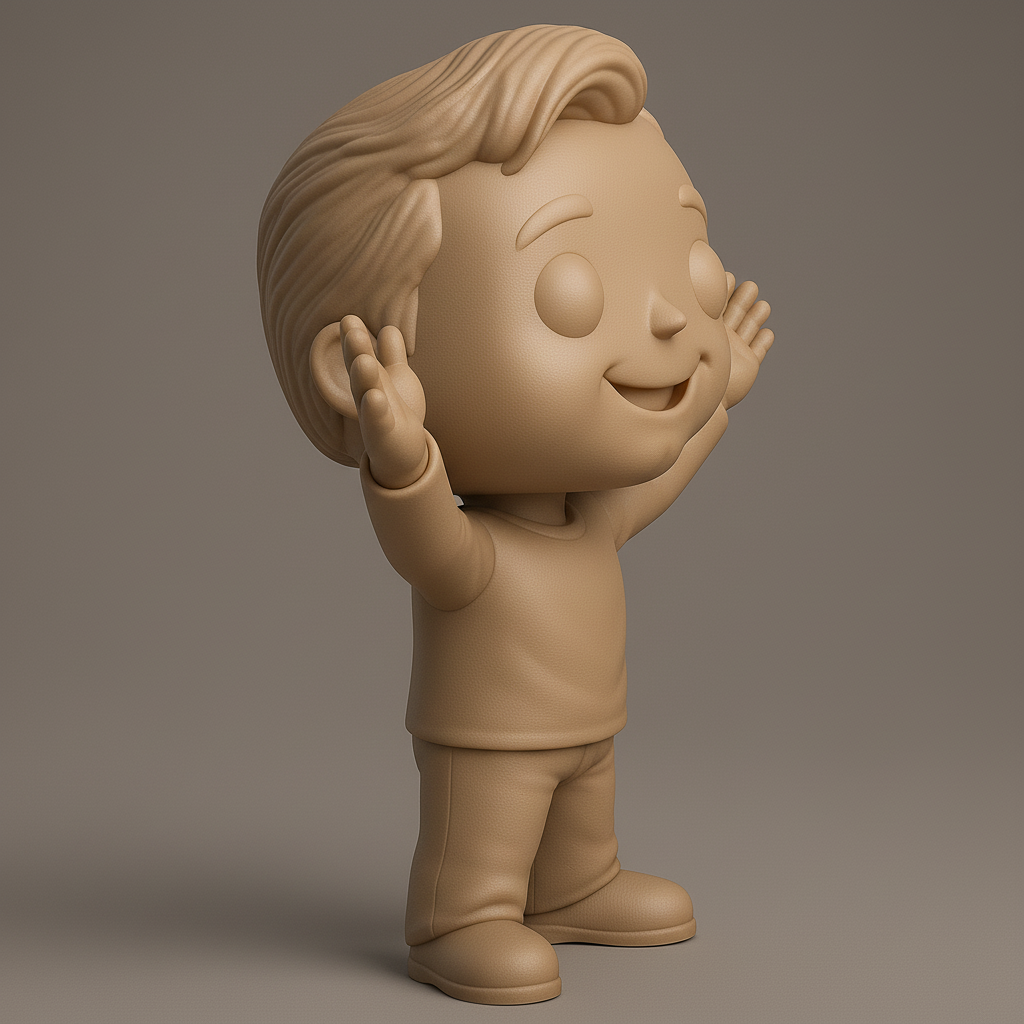 face anatomy 3d model-create 3d face model from photo_Print Your Own Happy Boy: Adorable Desk Decor!