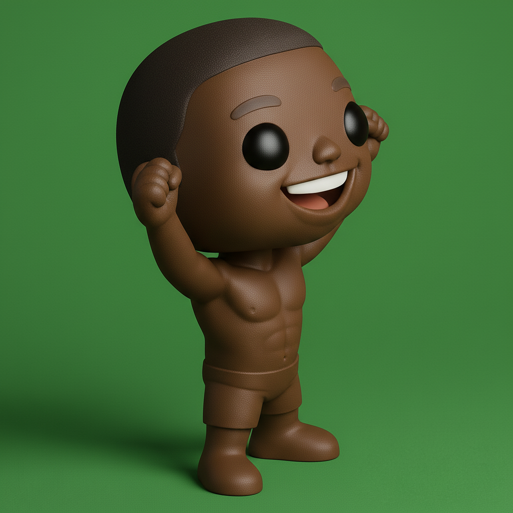 face to 3d model ai-3D portrait printing from photo_Smiling Hero Funko-Inspired Collectible