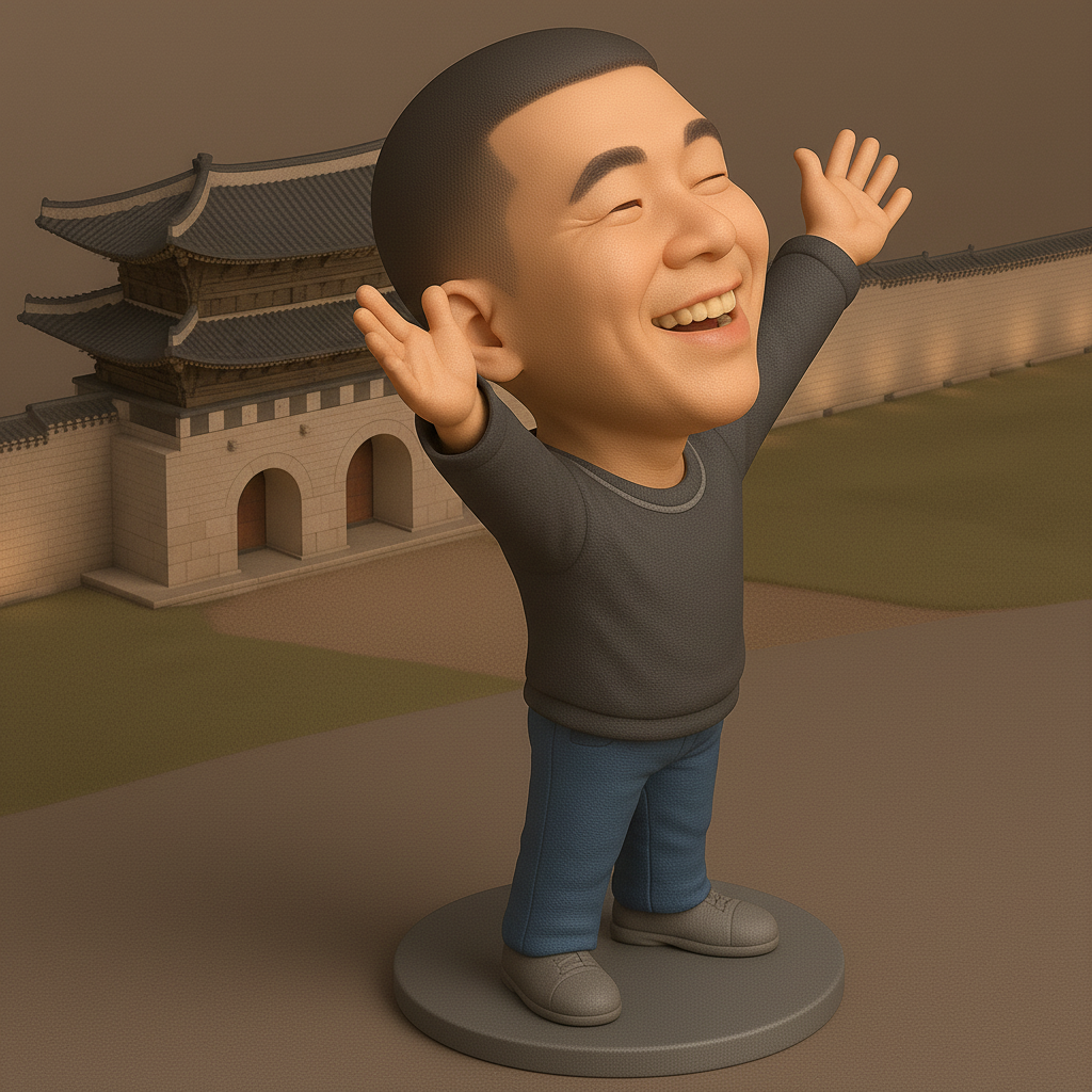 silhouette 3d printer maker-3d portrait printing_Joyful Figure with Outstretched Arms