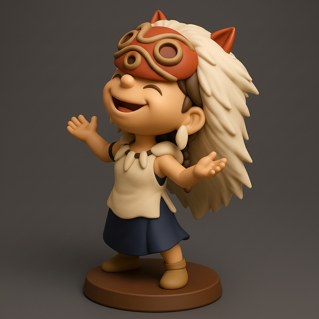 silhouette 3d printer maker-3d portrait printing_Joyful Character Figurine for 3D Printing