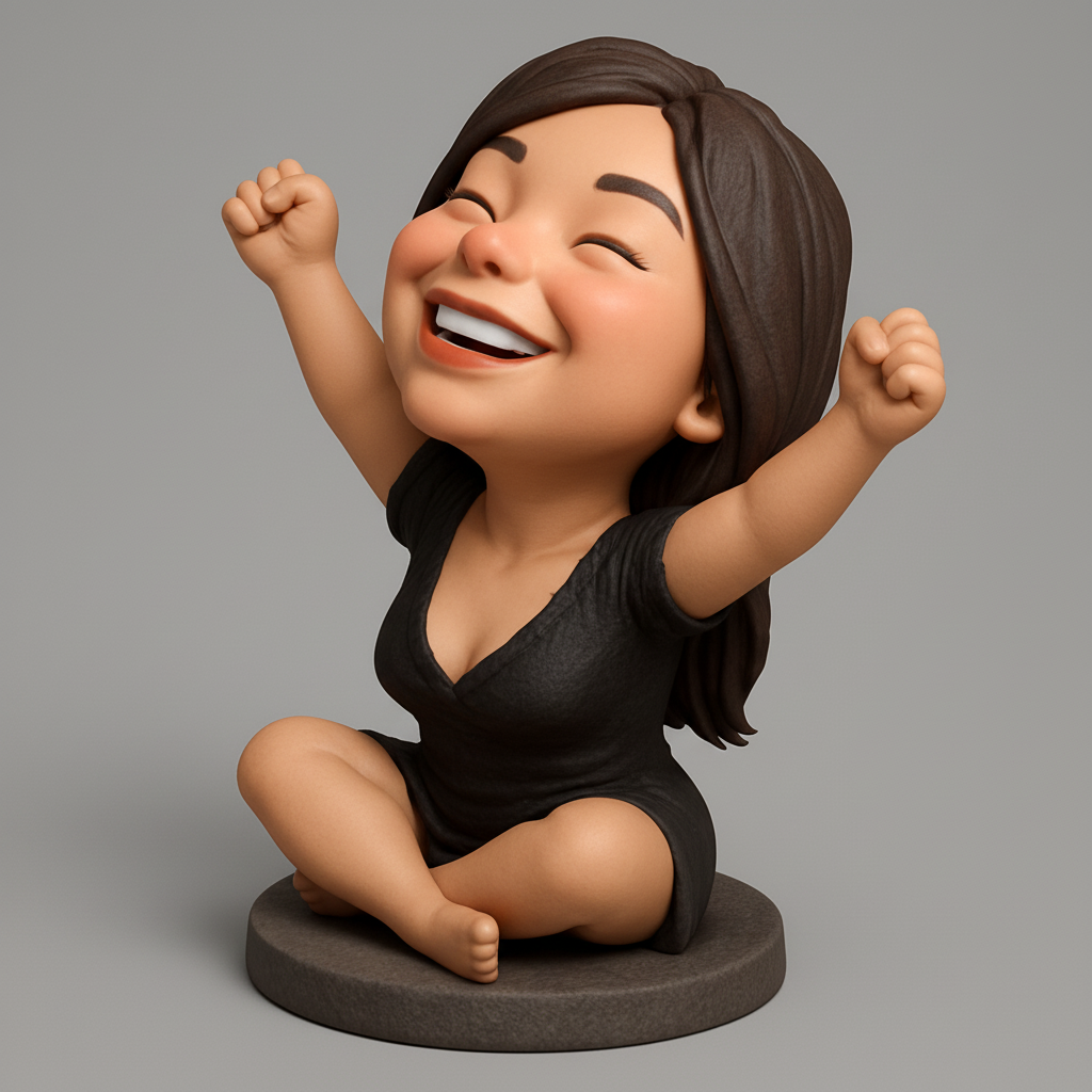 face anatomy 3d model-create 3d face model from photo_Joyful Pose Figurine: Celebrate Success Daily!