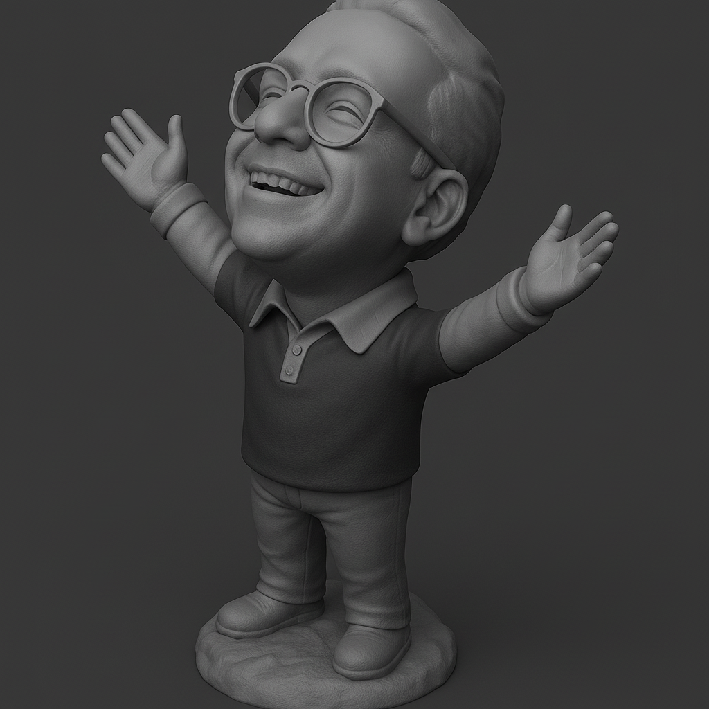 face anatomy 3d model-create 3d face model from photo_Joyful Figurine with Outstretched Arms