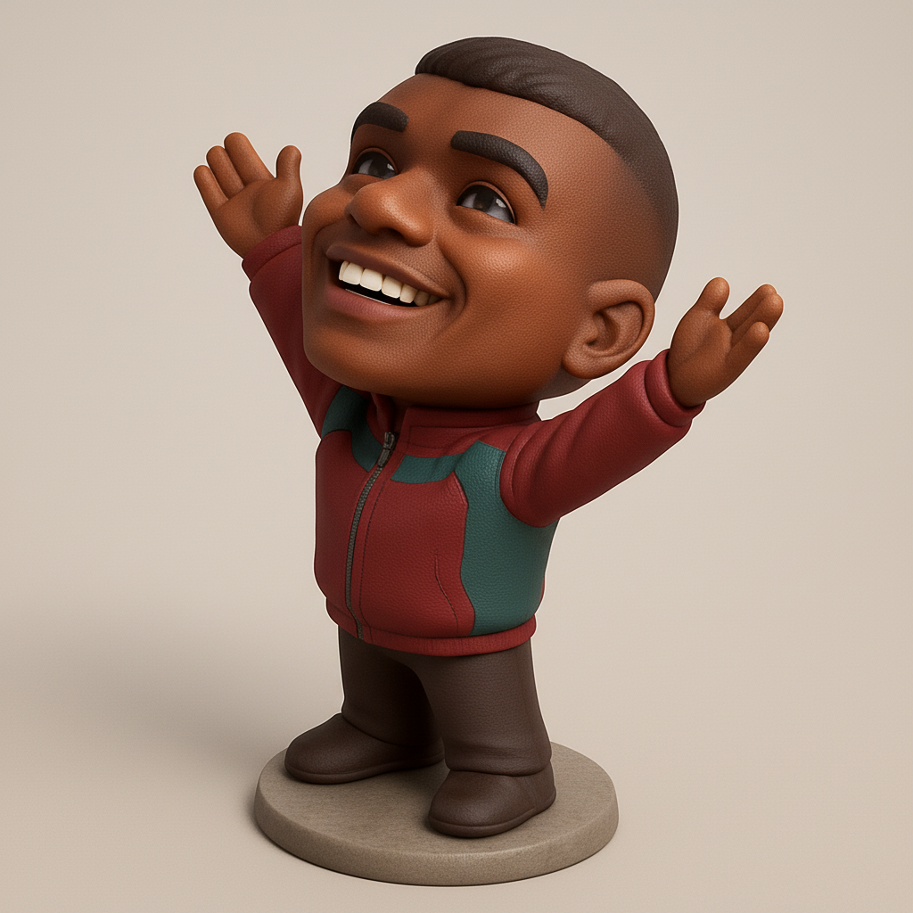 face to 3d model ai-3D portrait printing from photo_Celebrate Joy: Adorable Kid Figurine 3D Print