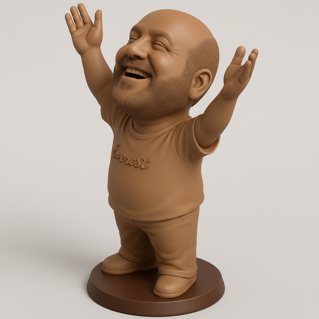 silhouette 3d printer maker-3d portrait printing_Joyful 3D Model: Celebratory Figure