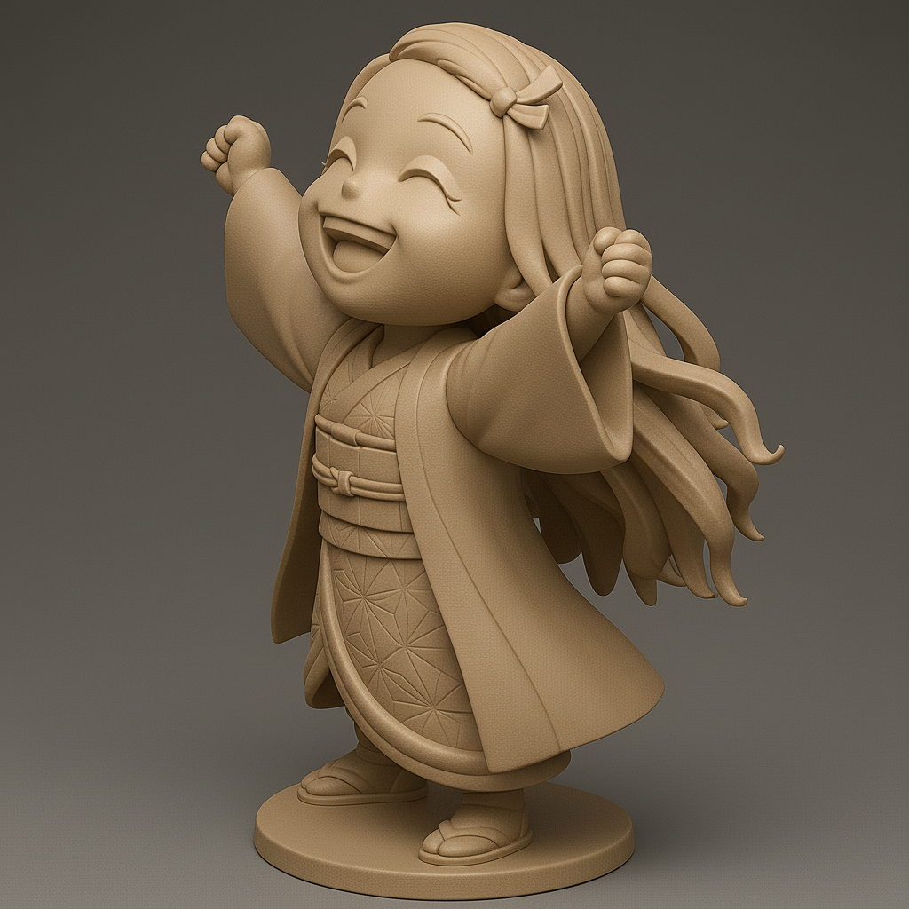 silhouette 3d printer maker-3d portrait printing_Nezuko Kamado