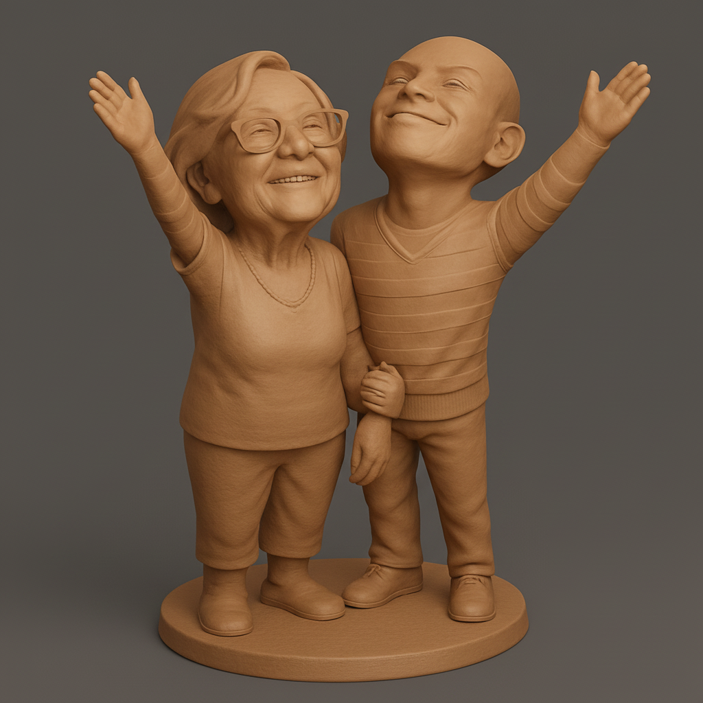 face anatomy 3d model-create 3d face model from photo_Joyful Generations Statue - Celebrate Family Love