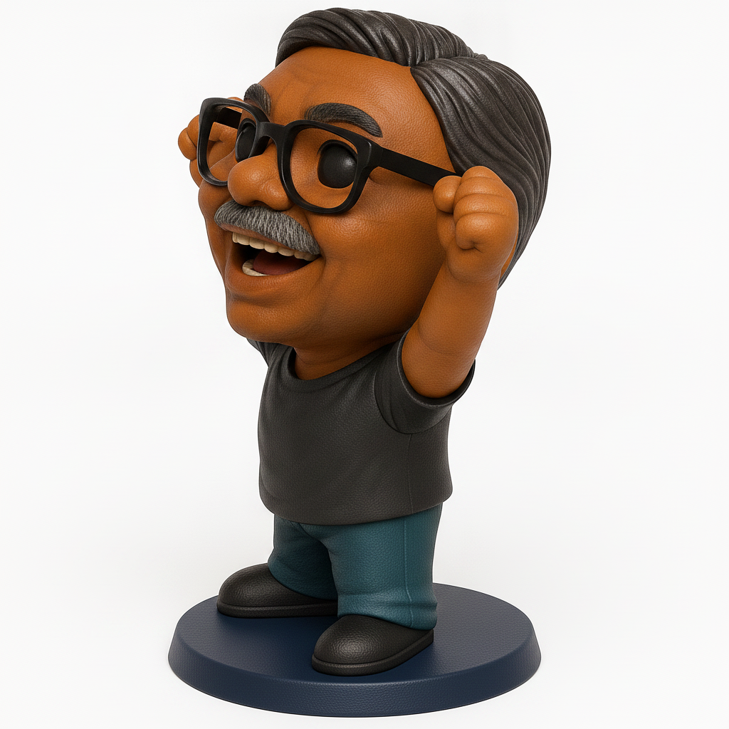 face anatomy 3d model-create 3d face model from photo_Joyful Celebration Figure: Personalized Fun!