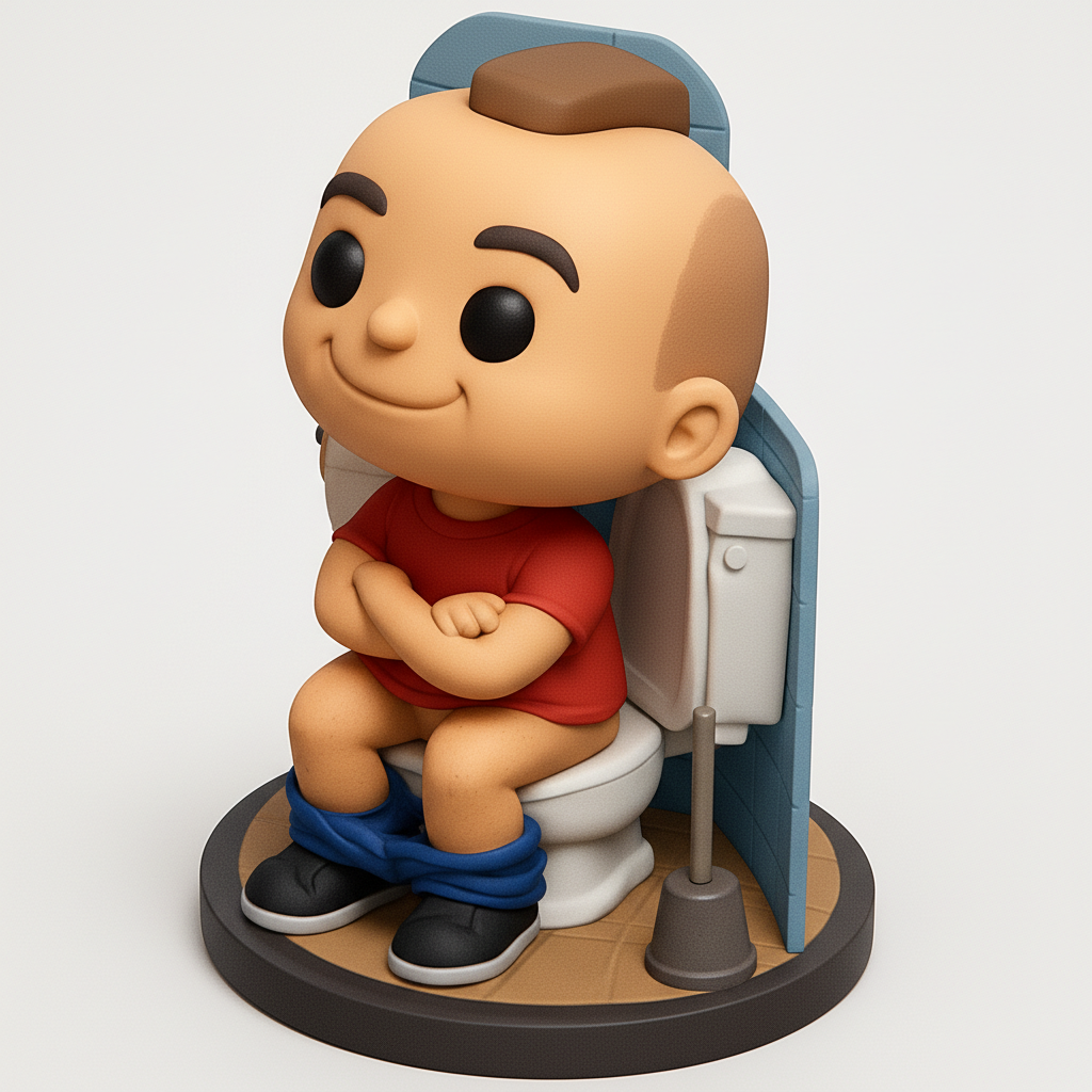 face anatomy 3d model-create 3d face model from photo_Smiling Potty Pal Desk Decor