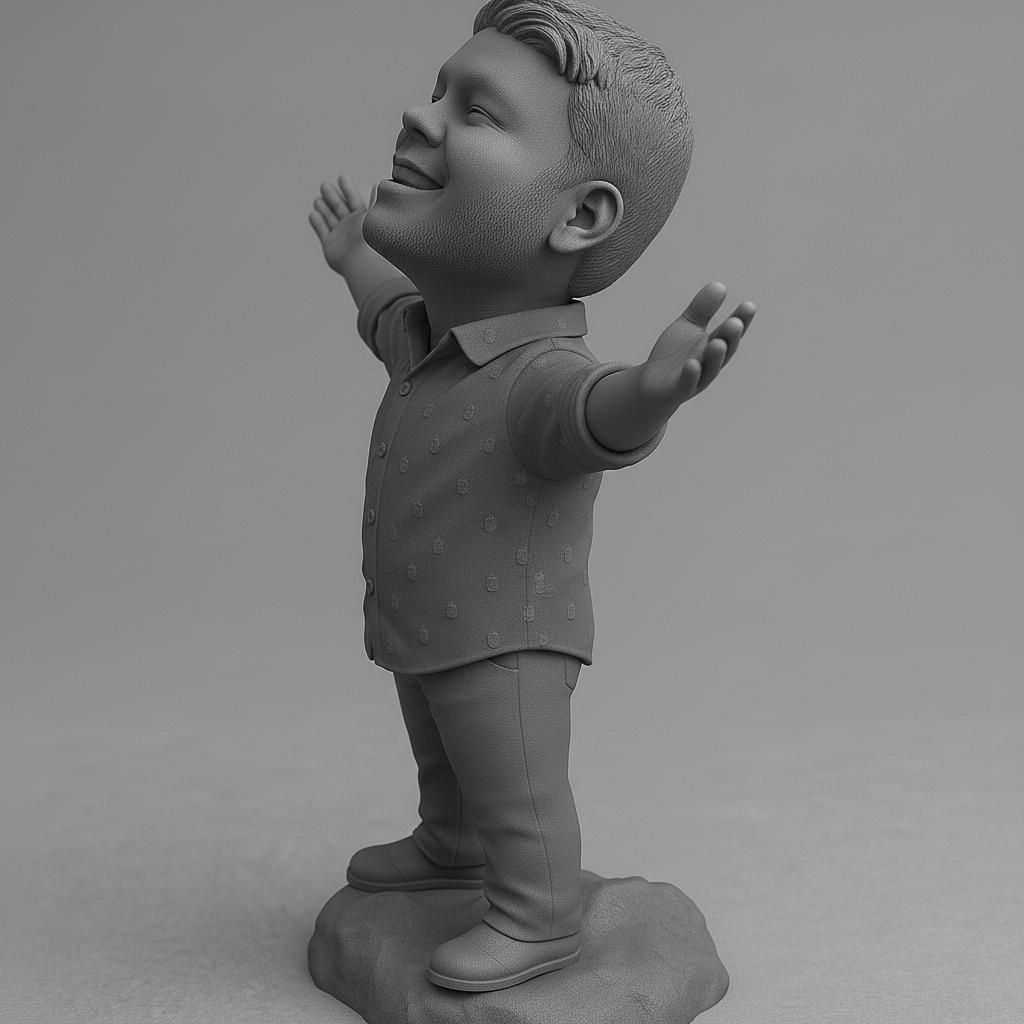 face anatomy 3d model-create 3d face model from photo_Joyful Character Pose for Your Collection