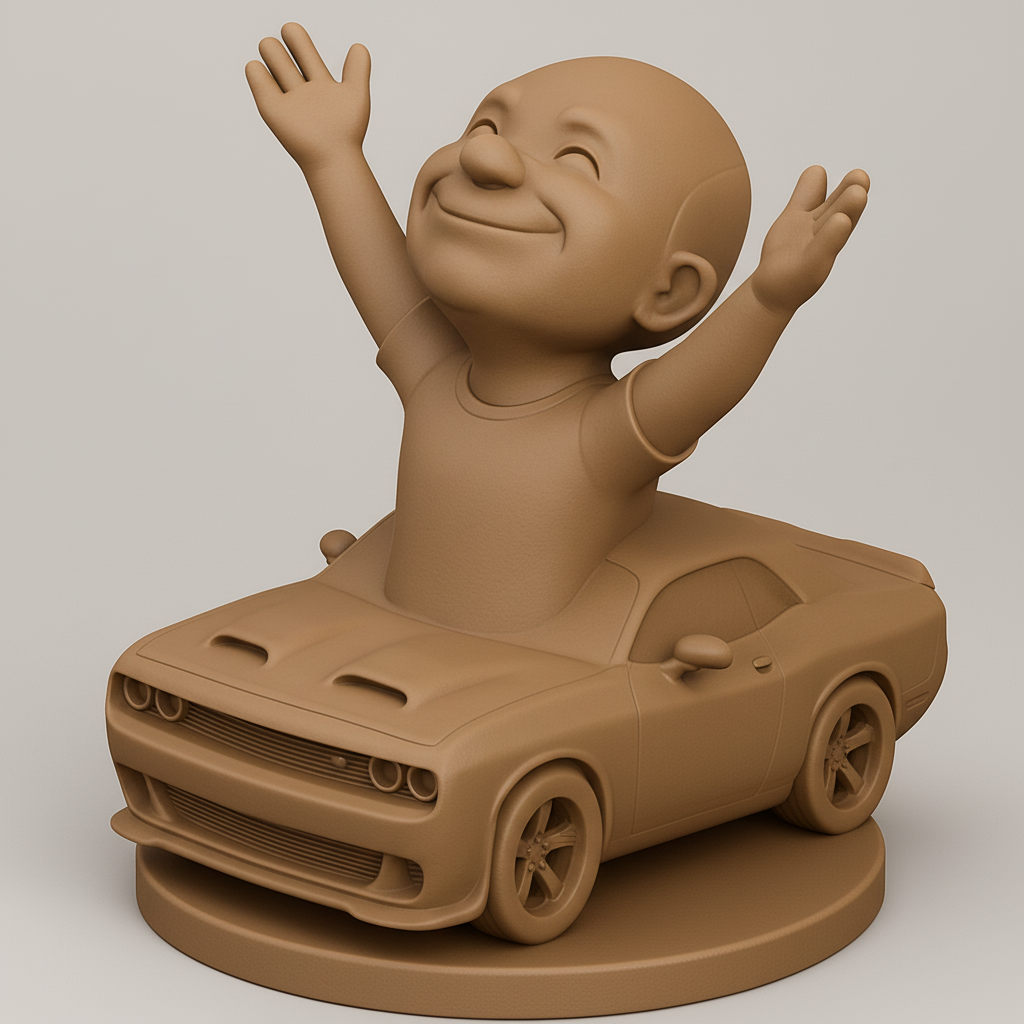 face anatomy 3d model-create 3d face model from photo_Speed & Smiles: Challenger Driver Statue