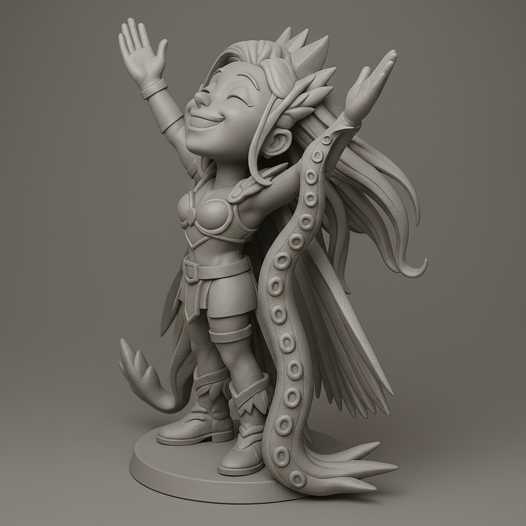 face anatomy 3d model-create 3d face model from photo_Heroic Fantasy Character Statue