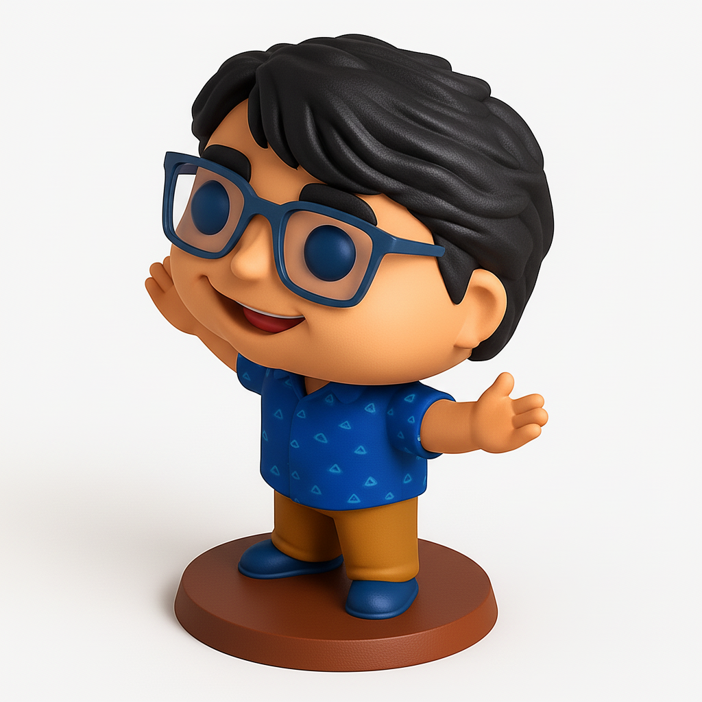 face to 3d model ai-3D portrait printing from photo_Chibi-Style Happy Character Figurine