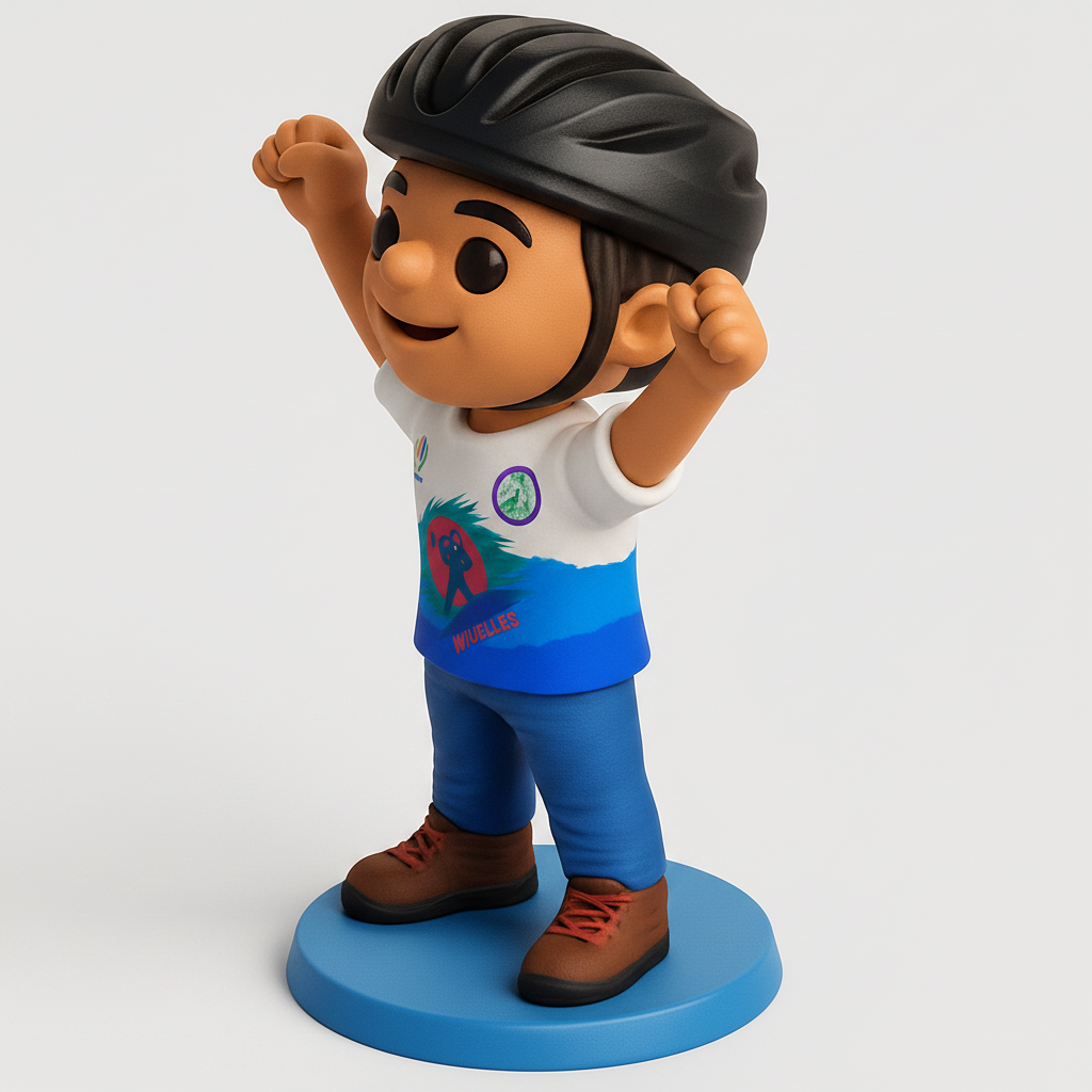 face to 3d model ai-3D portrait printing from photo_Wiuelles Cycling Mascot - Celebrate Your Ride!