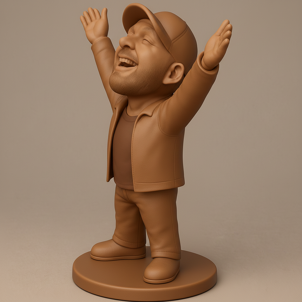 face anatomy 3d model-create 3d face model from photo_Joyful Character Figure for 3D Printing