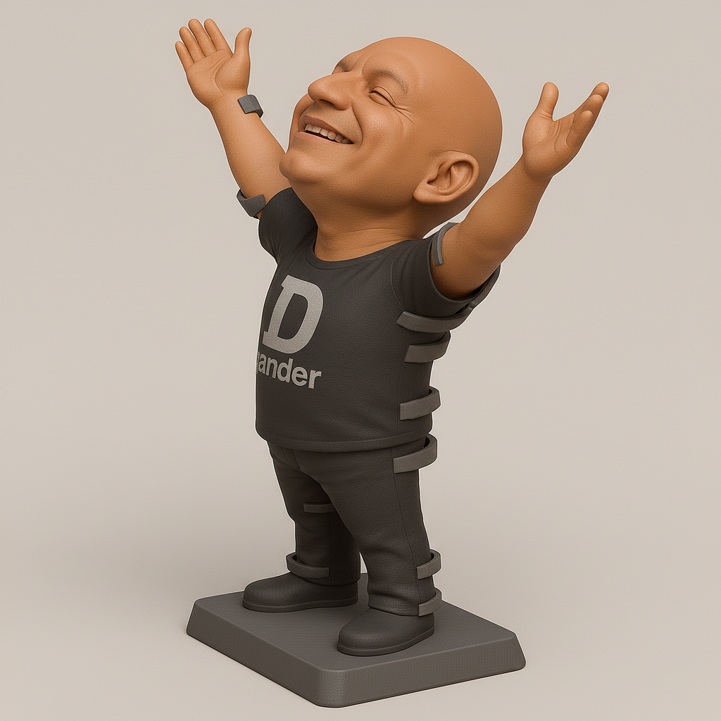 face anatomy 3d model-create 3d face model from photo_Joyful Figure with Outstretched Arms