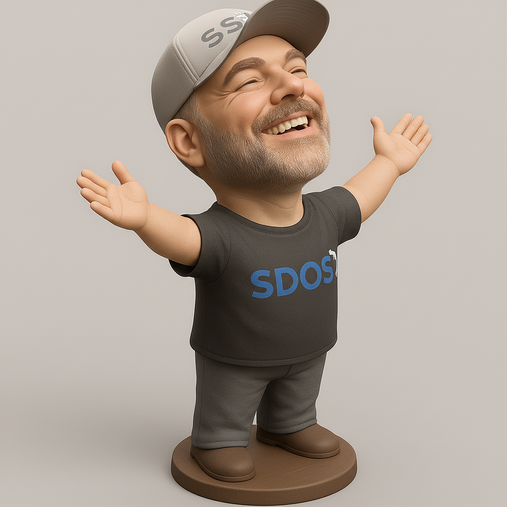 silhouette 3d printer maker-3d portrait printing_Cheerful 3D Character Model for Printing