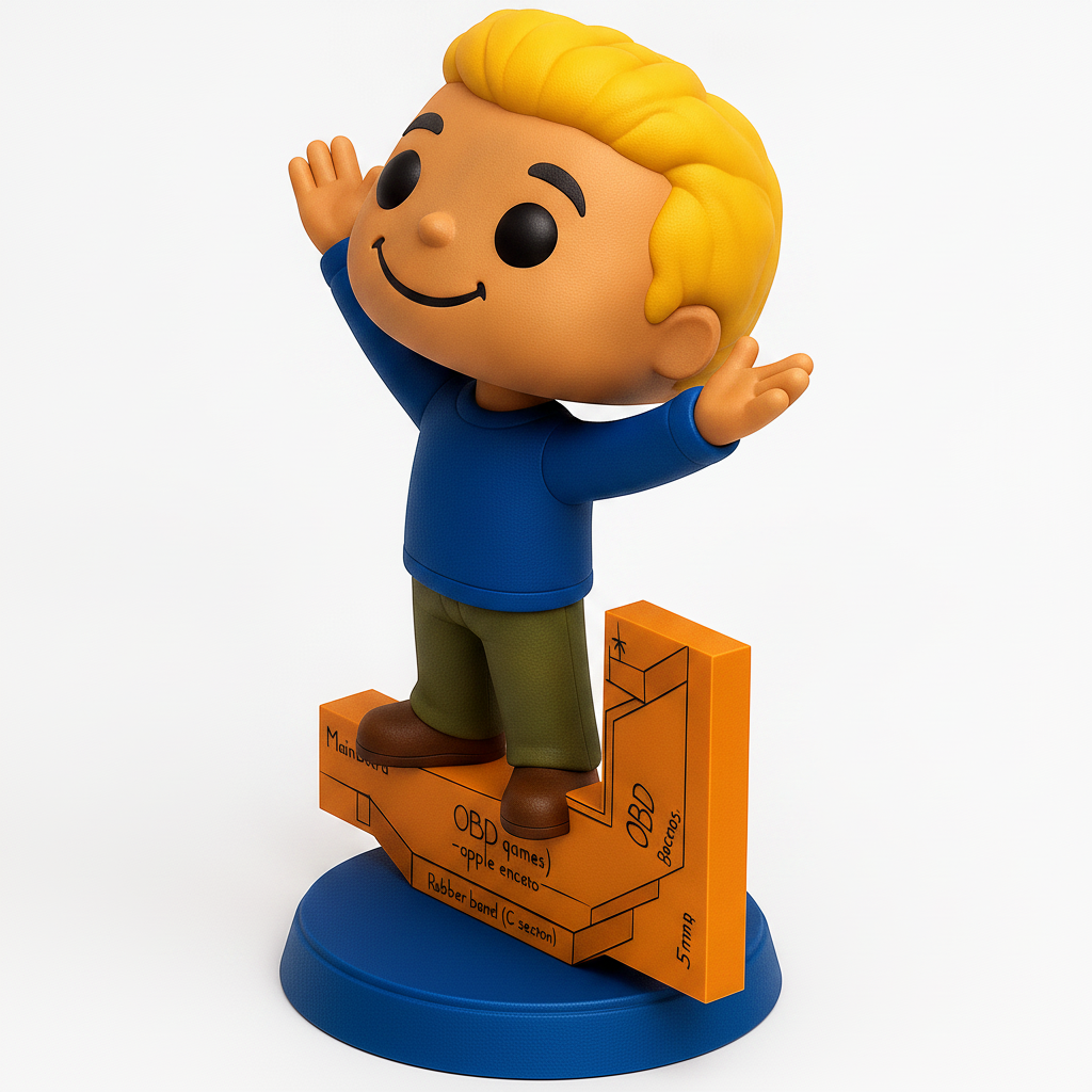 face anatomy 3d model-create 3d face model from photo_Printable Tech Buddy: Fun Figurine on Circuit Base!