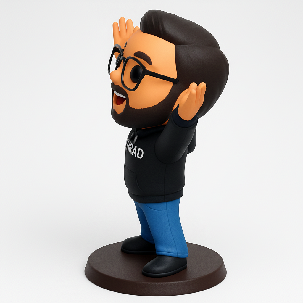 face anatomy 3d model-create 3d face model from photo_Mehrad's Happy Hi-Five Avatar: Your Personalized Desk Buddy