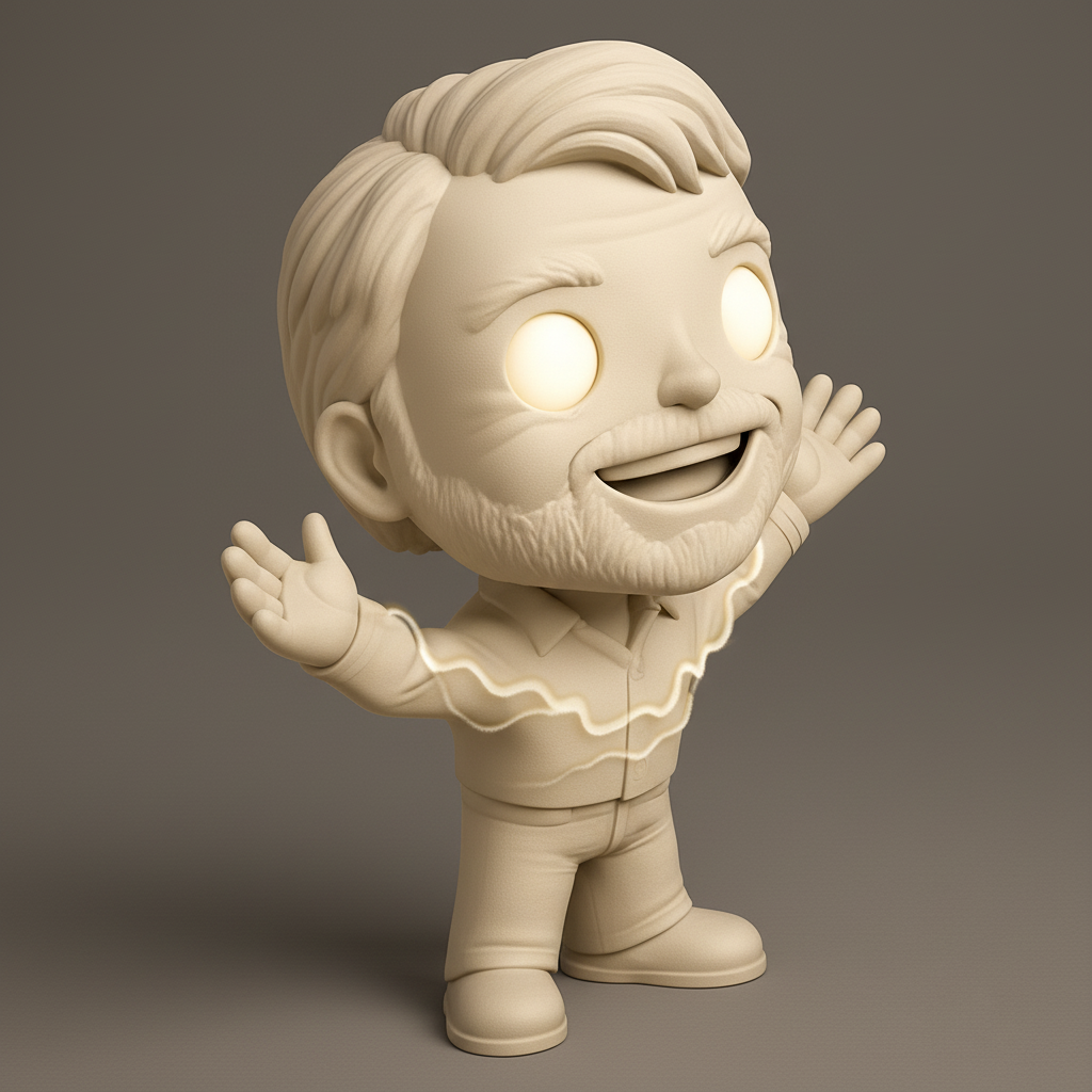 superhero STL files-collectible 3D figurines_Michael Saylor Laser Eyes BTC