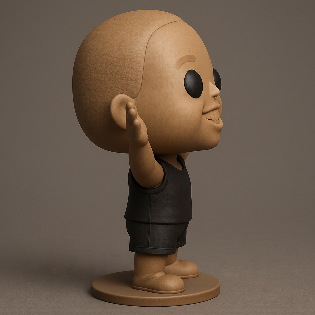 face anatomy 3d model-create 3d face model from photo_Happy Waving Figure - Funko Style Desk Buddy Print