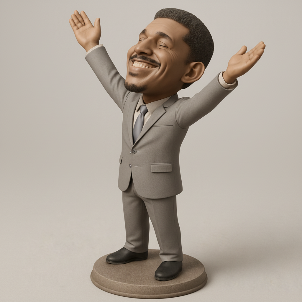 face anatomy 3d model-create 3d face model from photo_Achiever's Delight Bobblehead - Print Your Success!