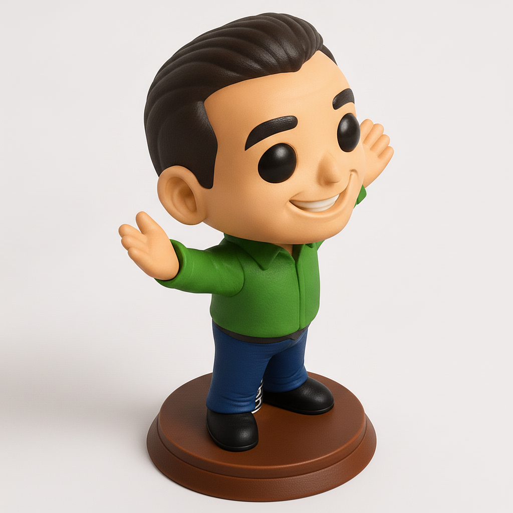 face anatomy 3d model-create 3d face model from photo_Friendly Desk Buddy Bobblehead - Print, Assemble, Smile!