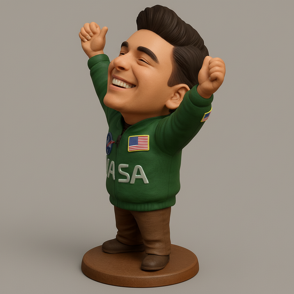 face to 3d model ai-3D portrait printing from photo_Celebrate Space: NASA Enthusiast Bobblehead