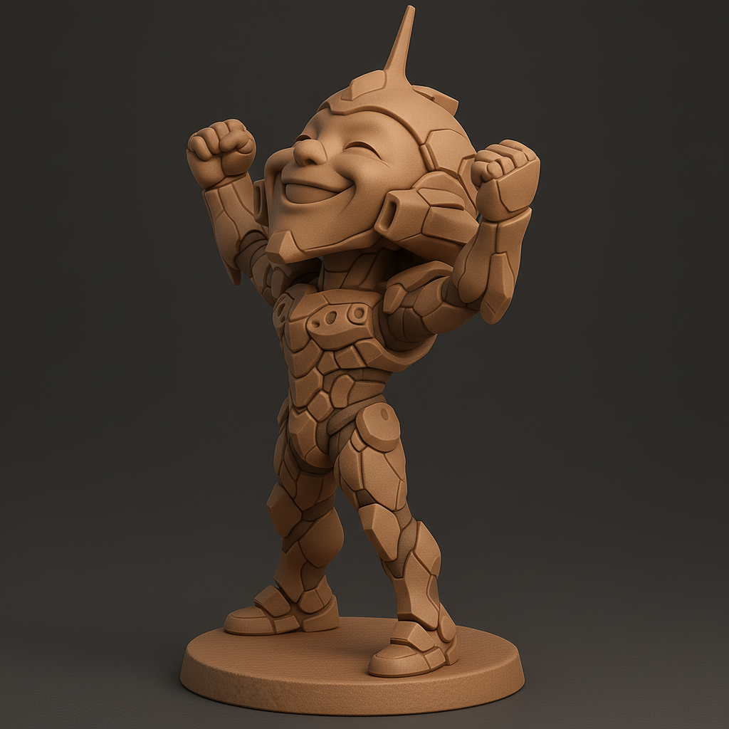 face anatomy 3d model-create 3d face model from photo_Heroic Pose 3D Character Model