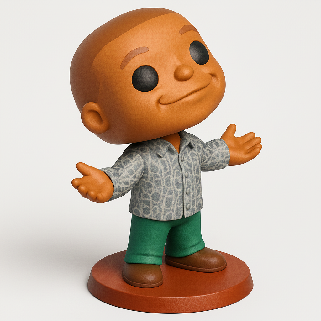 face anatomy 3d model-create 3d face model from photo_Friendly Welcome Funko-Style Figurine