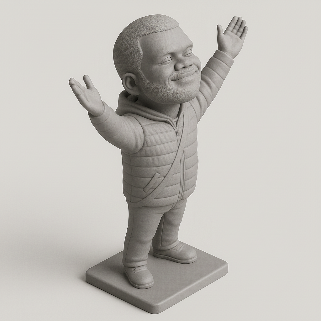 silhouette 3d printer maker-3d portrait printing_Joyful Celebration Figurine
