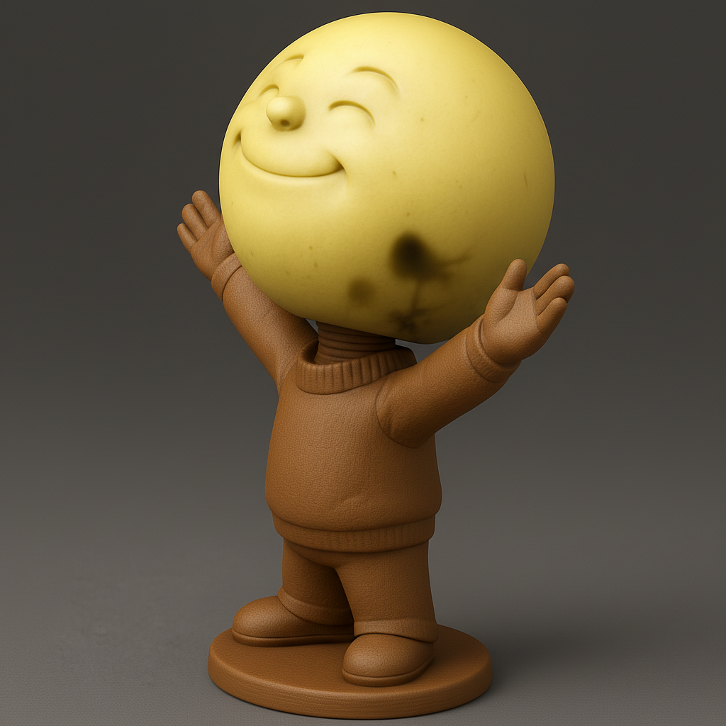 face anatomy 3d model-create 3d face model from photo_Happy Hug Bobblehead: Cheerful Desk Companion