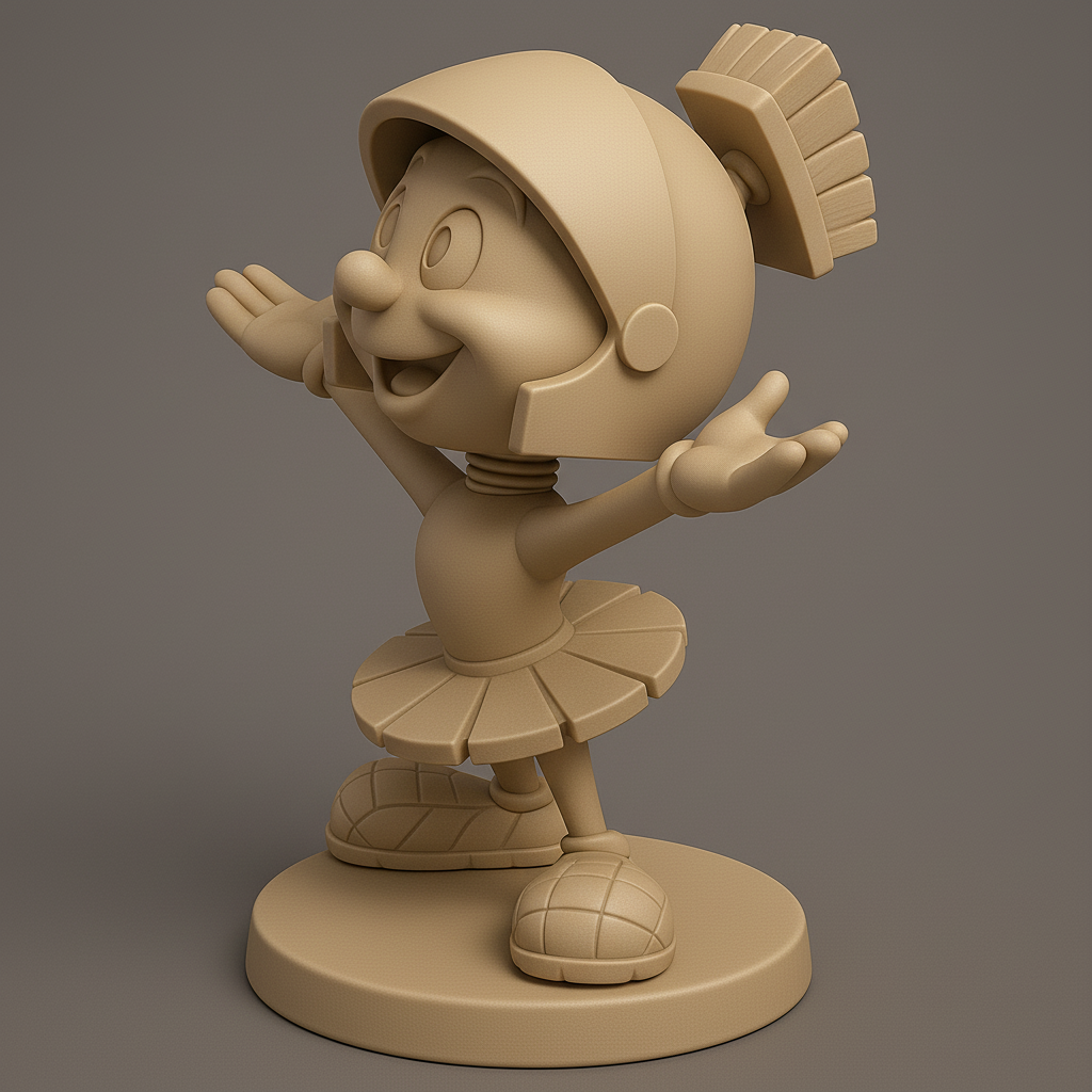 silhouette 3d printer maker-3d portrait printing_Cheerful Knight Figure for 3D Printing