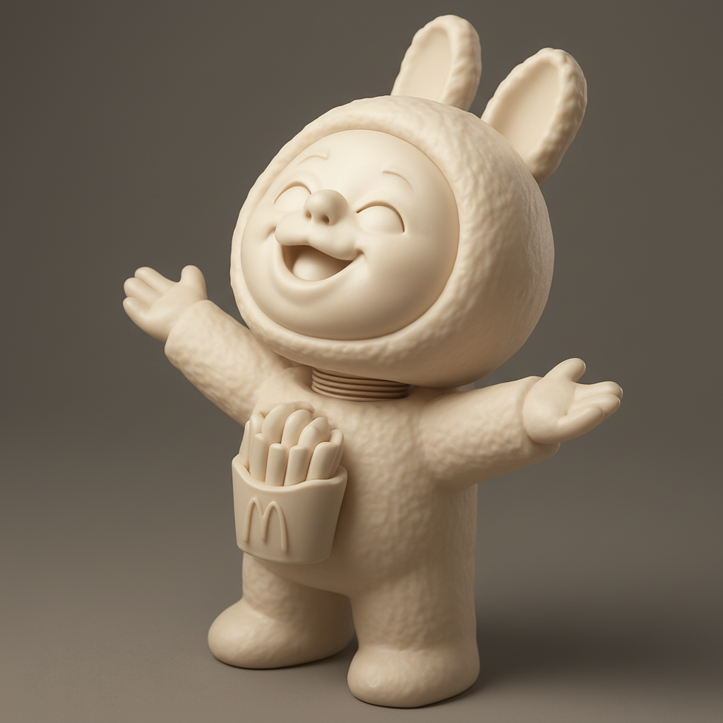 face anatomy 3d model-create 3d face model from photo_Joyful Fries Bunny Bobblehead - McDonald's Fan Art