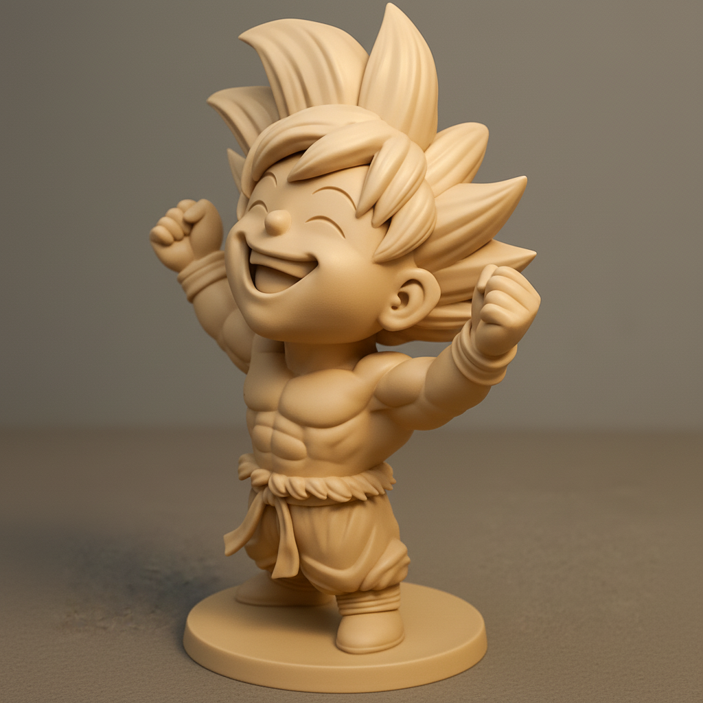 face to 3d model ai-3D portrait printing from photo_Print Chibi Goku: Unleash Joy & Power on Your Shelf!