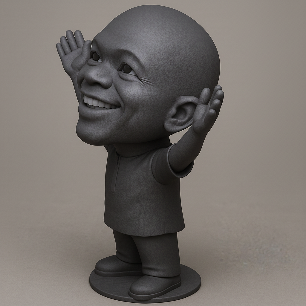 face anatomy 3d model-create 3d face model from photo_Joyful Bobblehead Figurine - Print Pure Happiness!