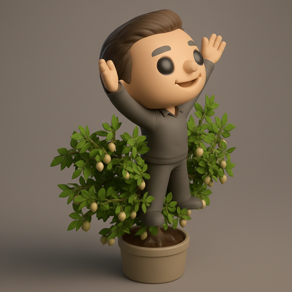 face to 3d model ai-3D portrait printing from photo_Celebration of Growth: Man & Lemon Tree Figurine