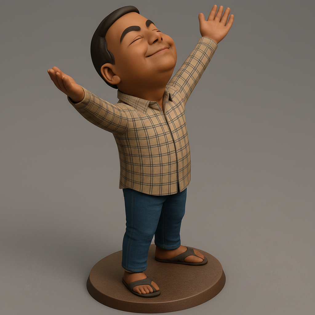 face anatomy 3d model-create 3d face model from photo_Spread Happiness: Joyful Man Desktop Companion