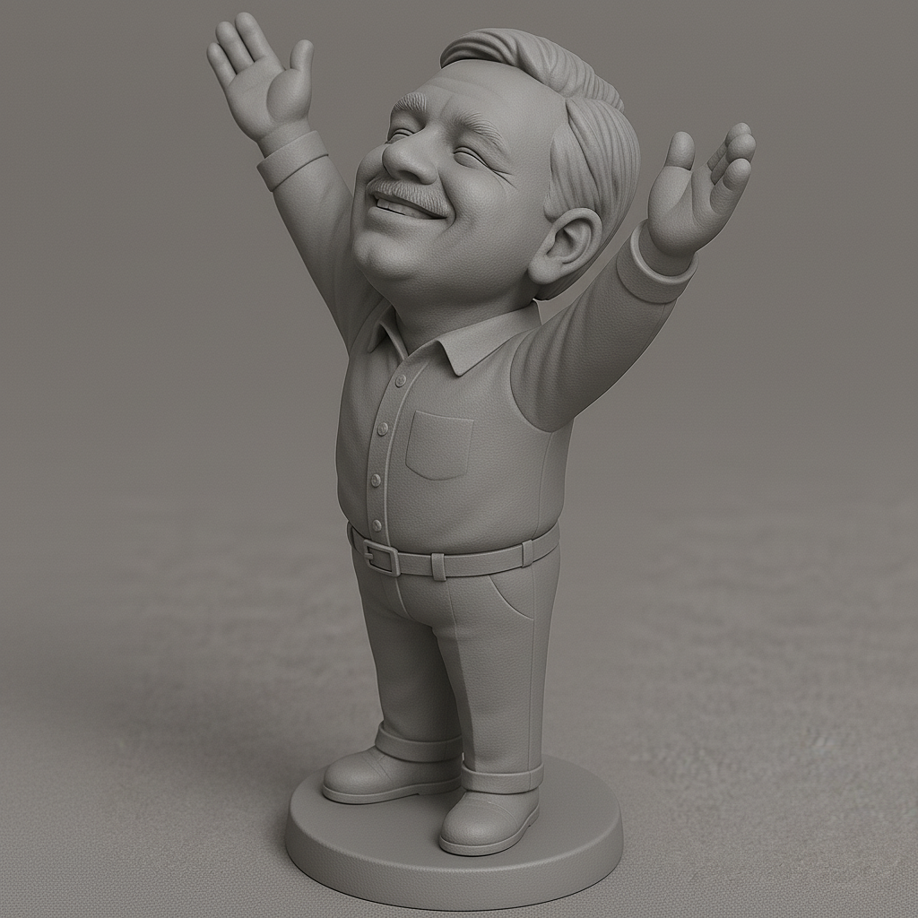 silhouette 3d printer maker-3d portrait printing_Joyful Celebration Figurine