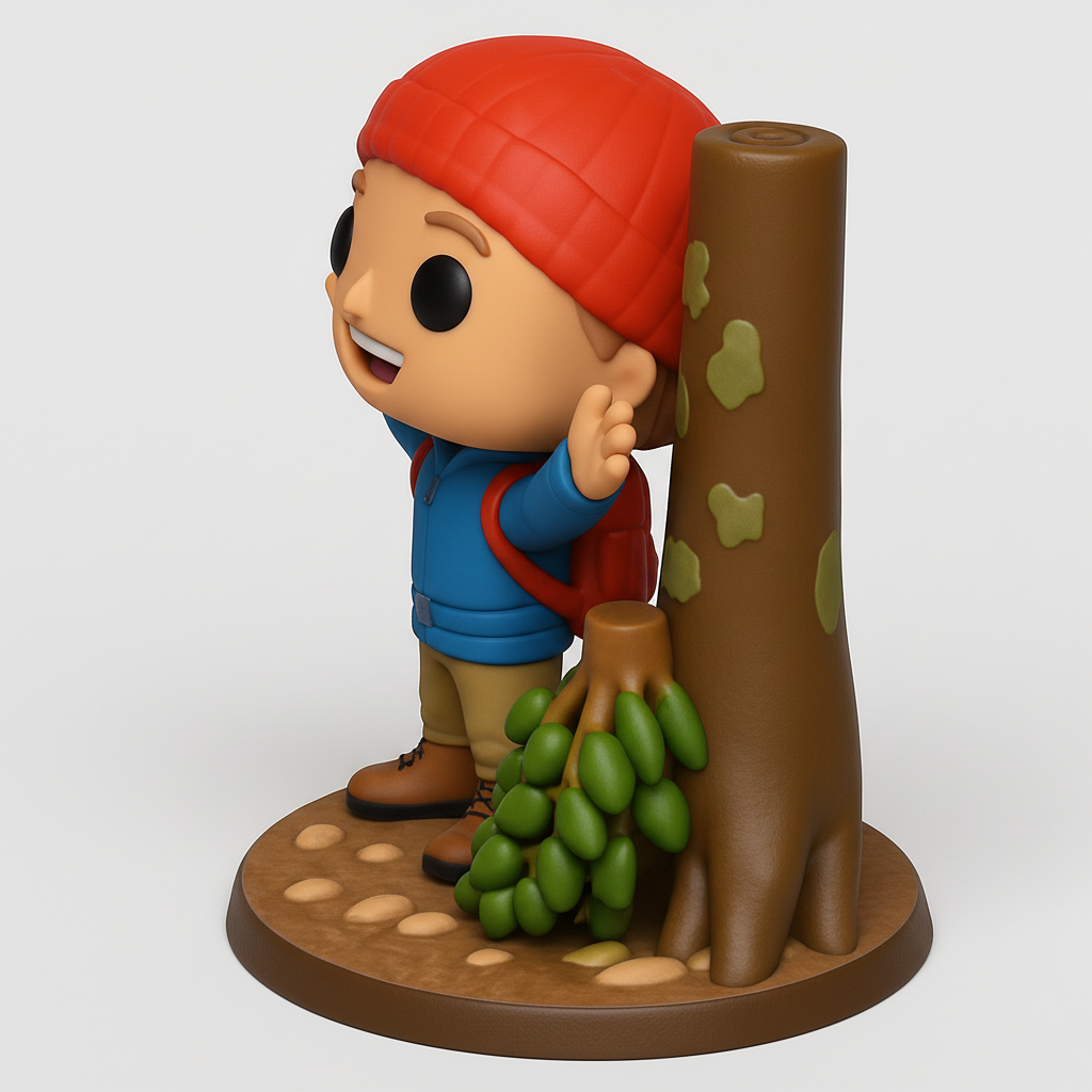 face to 3d model ai-3D portrait printing from photo_Happy Hiker Adventure Figurine - pinang