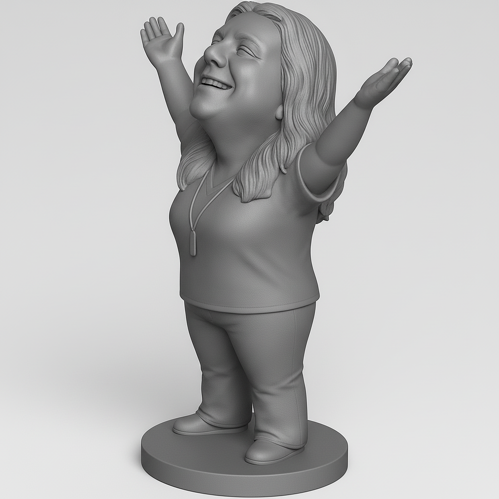 face anatomy 3d model-create 3d face model from photo_Joyful Figure with Open Arms