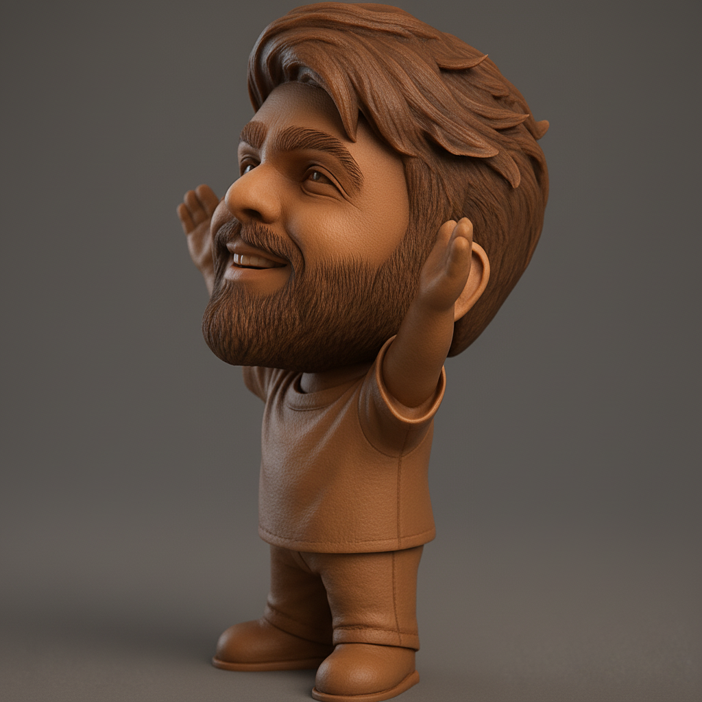 face anatomy 3d model-create 3d face model from photo_Uplifting Happy Guy Desktop Figurine
