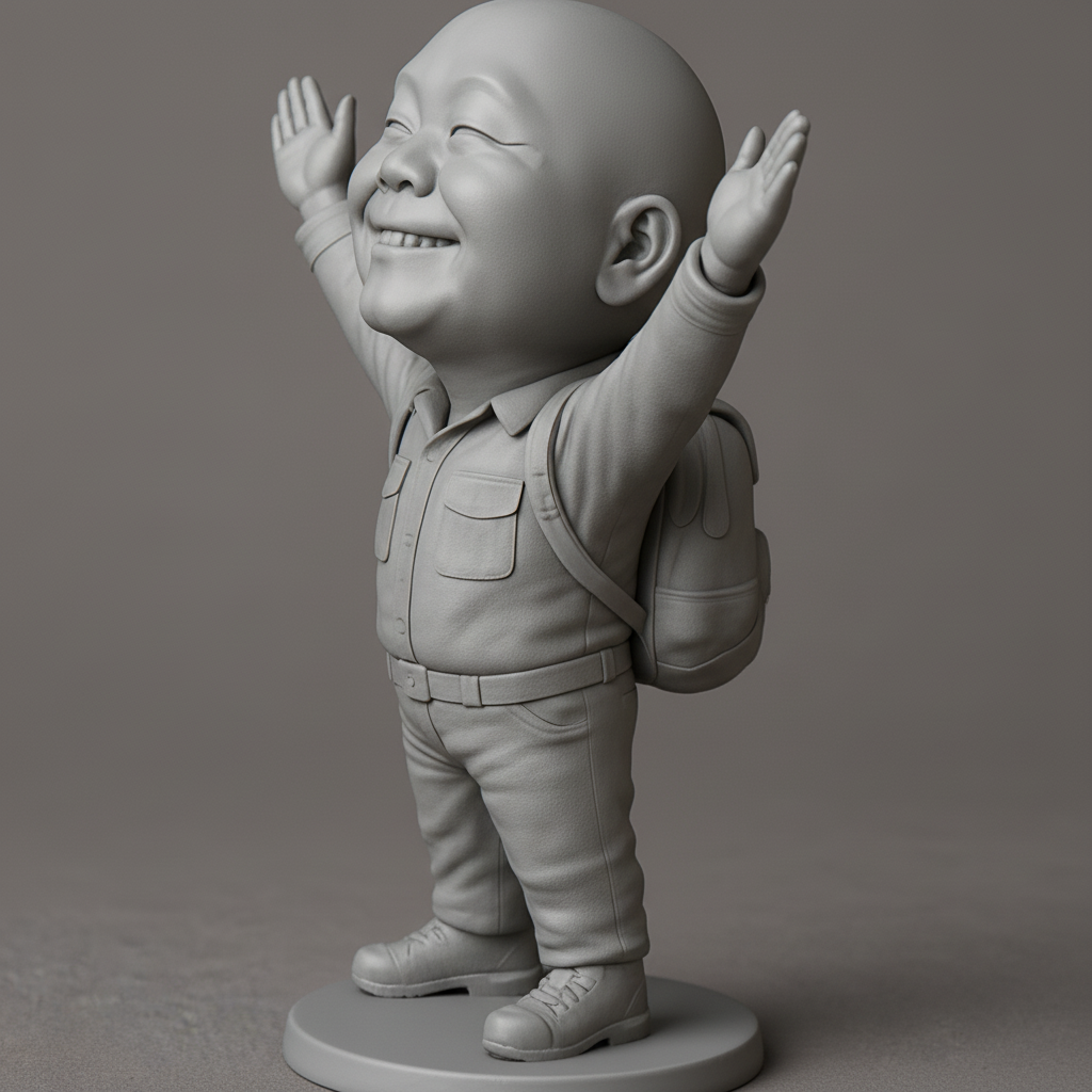 face anatomy 3d model-create 3d face model from photo_Exuberant Child Figurine: Spread Happiness 3D Print