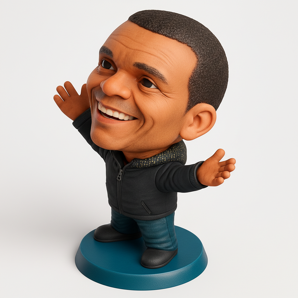 face to 3d model ai-3D portrait printing from photo_Joyful Embrace Bobblehead Figurine 3D Print
