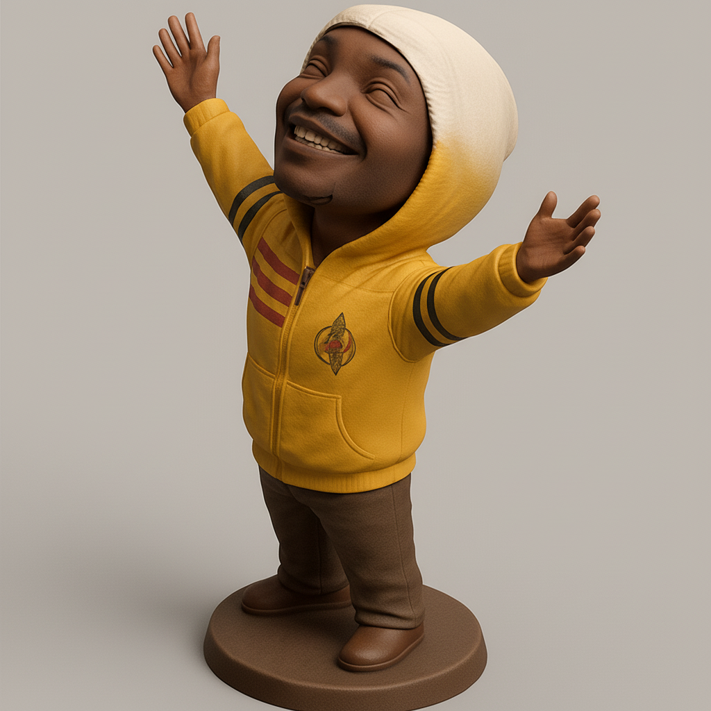 face to 3d model ai-3D portrait printing from photo_Happy Bobblehead Figure: Radiate Joy!