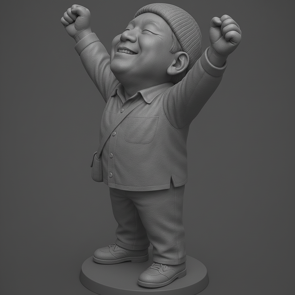 face anatomy 3d model-create 3d face model from photo_Joyful Character Model for 3D Printing