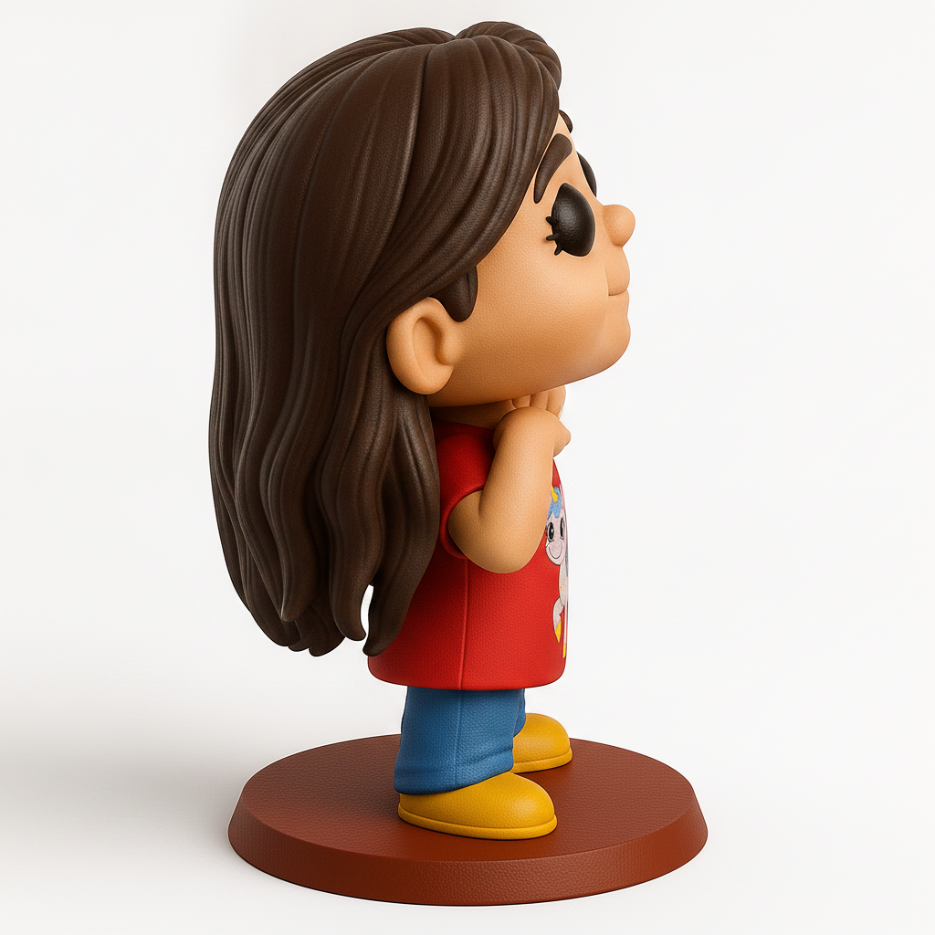 face to 3d model ai-3D portrait printing from photo_Sweet Unicorn Chic Girl Figurine - Easy FDM Print