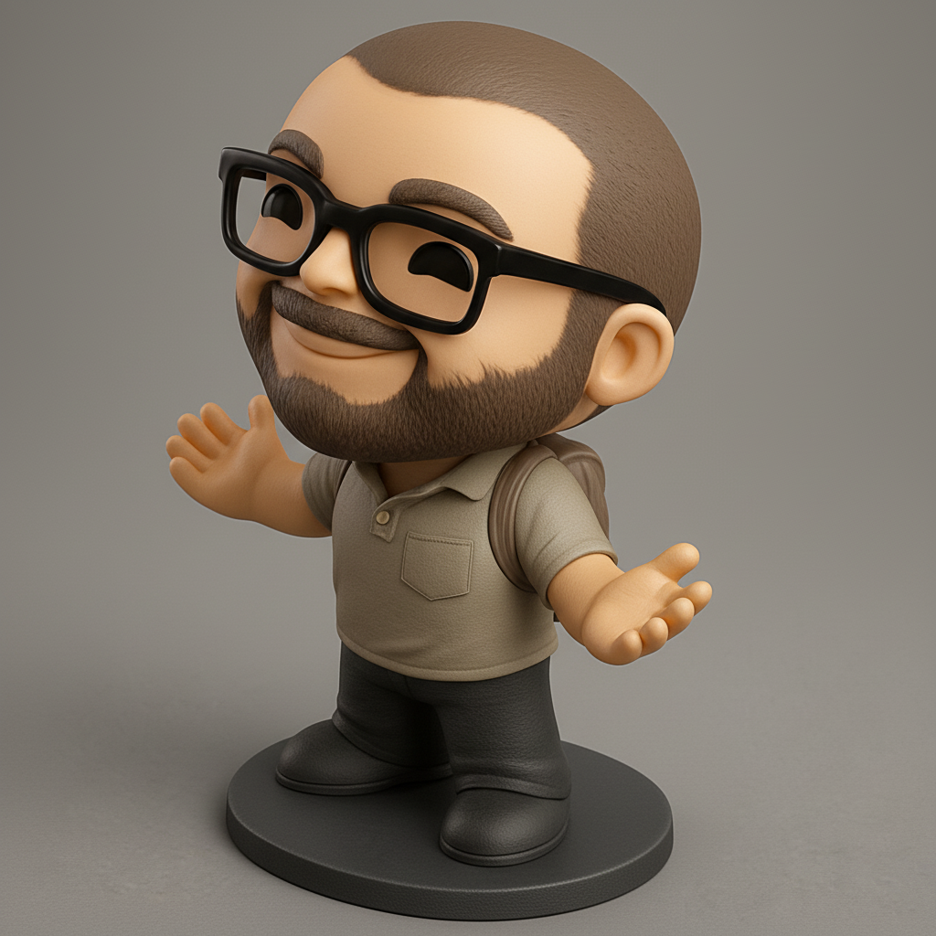 face anatomy 3d model-create 3d face model from photo_Smiling Geek Figurine: Bring Joy to Your Workspace