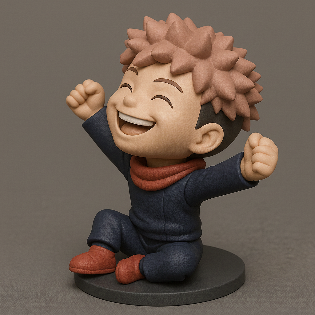 silhouette 3d printer maker-3d portrait printing_Joyful Kid Figurine for 3D Printing