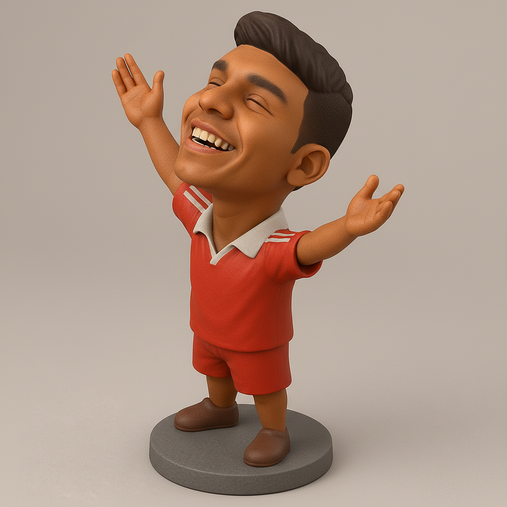 face anatomy 3d model-create 3d face model from photo_Joyful Soccer Kid 3D Model